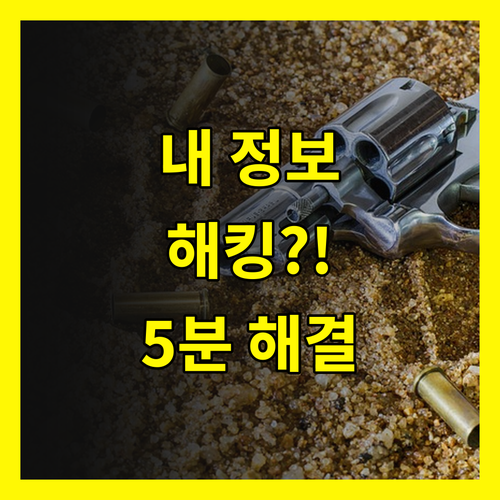 당신의 개인 정보, 해커의 먹잇감? 5분 만에 보안 전문가 되기