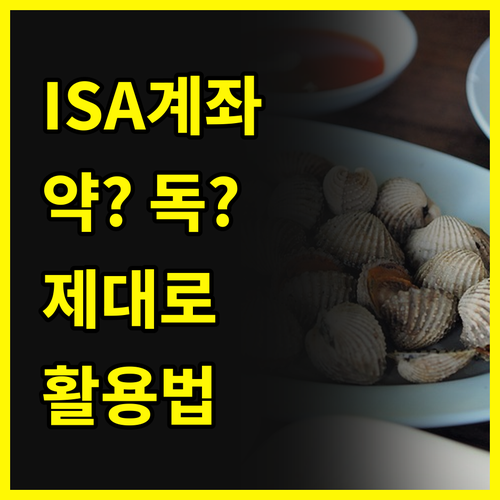 ISA 계좌, 알고 쓰면 약! 모르면 독! 제대로 활용하기