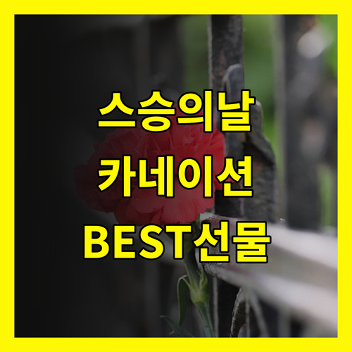 스승의 날, 카네이션 배송으로 감사의 마음을! BEST 선택 가이드