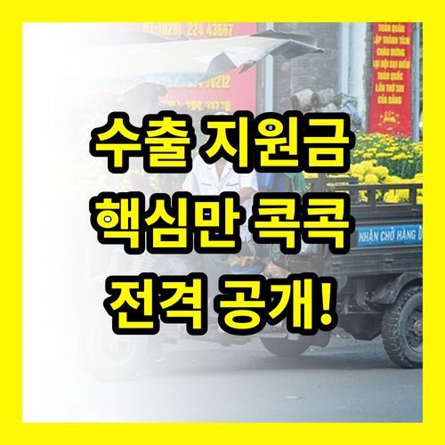 수출, 더 이상 어렵지 않다: 숨겨진 지원금 활용 비밀 전격 공개