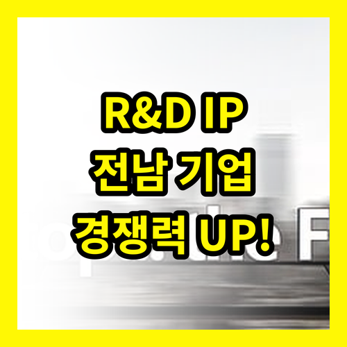 R&D IP 전략, 전남 중소기업의 기술 경쟁력을 확! 올려드립니다