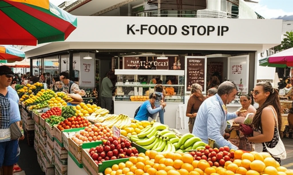 K-Food 제품과 브라질 국기