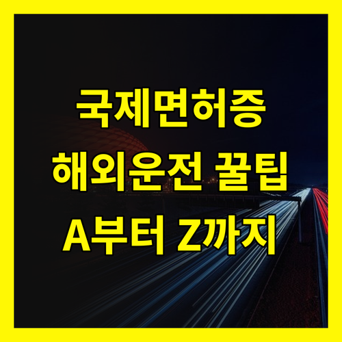국제면허증 발급 A to Z 해외 운전, 이것만 알면 문제없다!