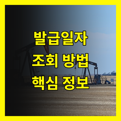 발급일자 조회 완벽 가이드: 몰라서 손해 보는 정보는 이제 그만!