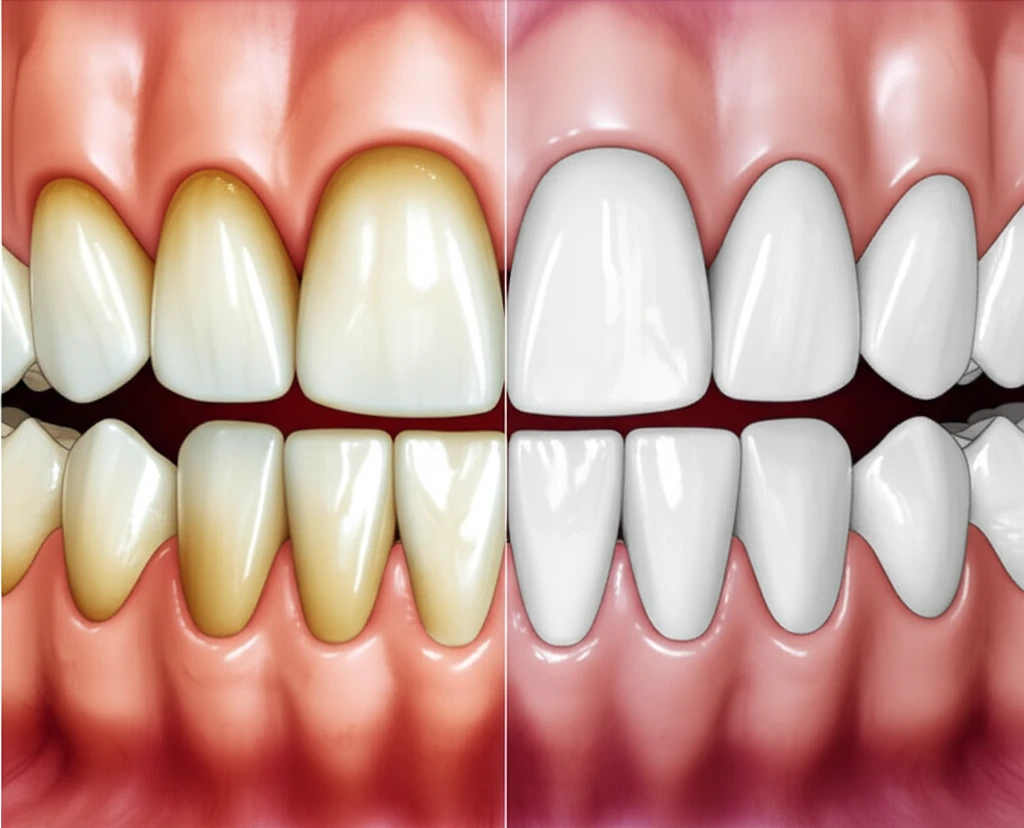 미백 후 환한 미소 이미지