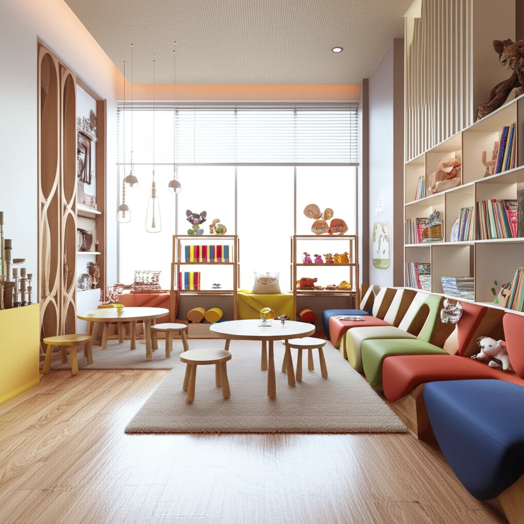 아이들을 위한 밝고 쾌적한 치과 대기실