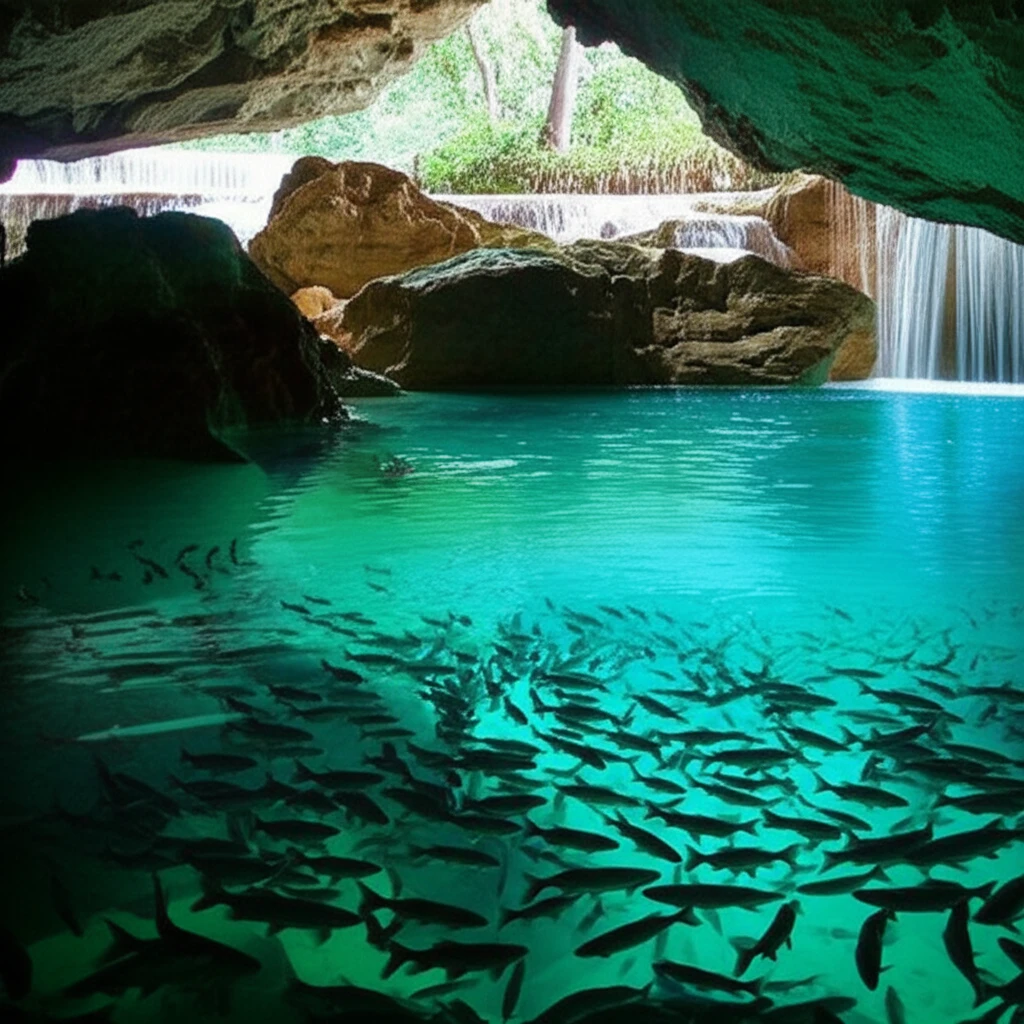 탐 플라 국립공원 내 물고기 동굴