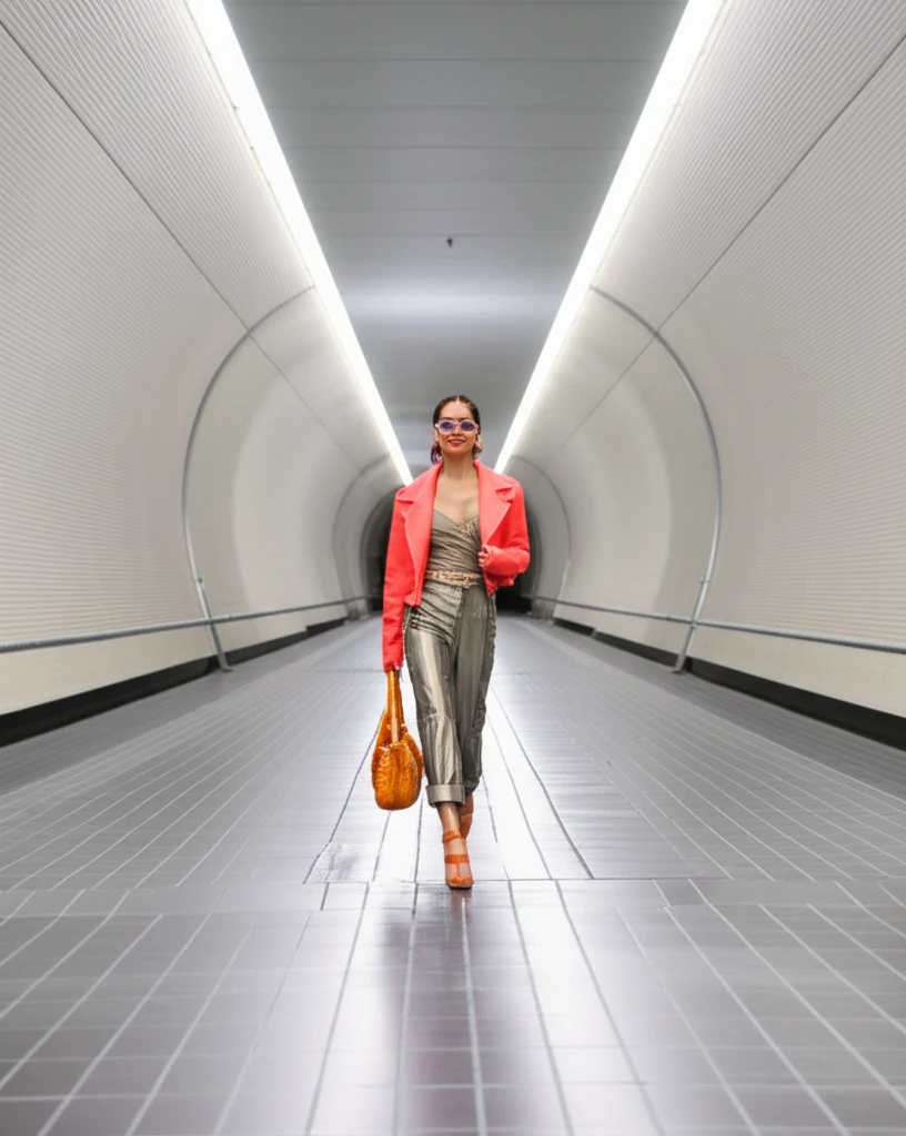 명품 거리를 걷는 사람들