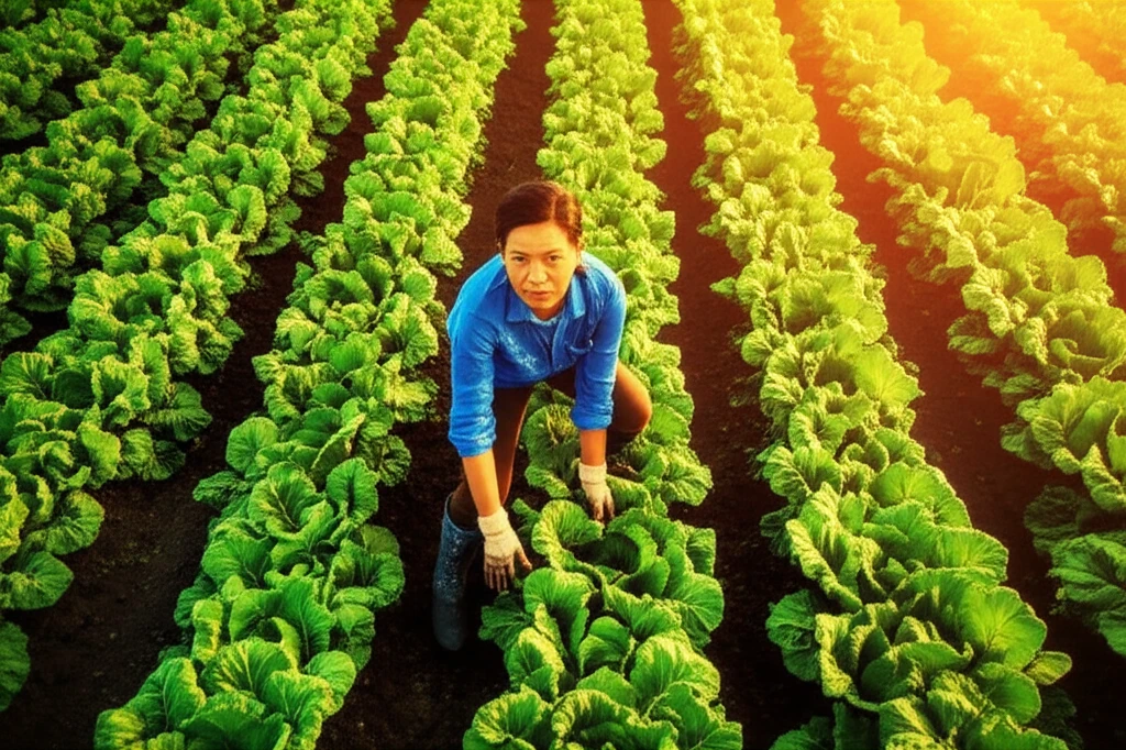 농부들이 함께 작업하는 모습