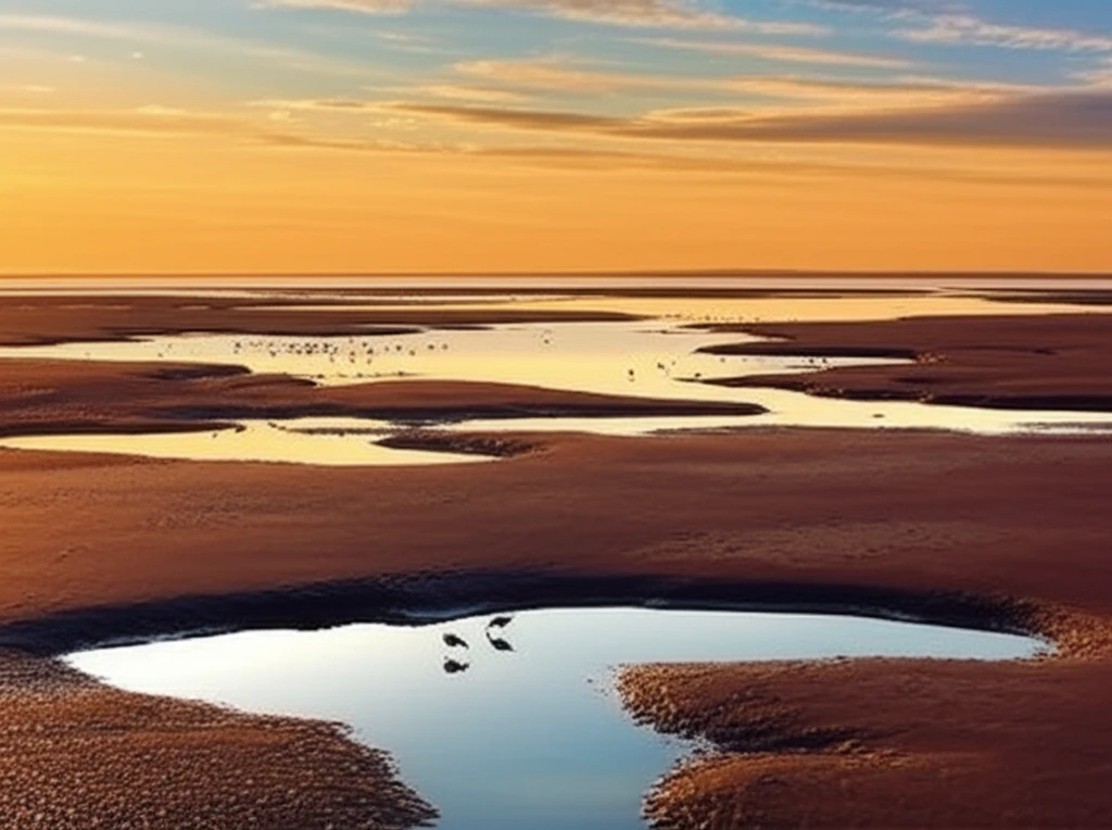 고창 갯벌의 넓은 전경