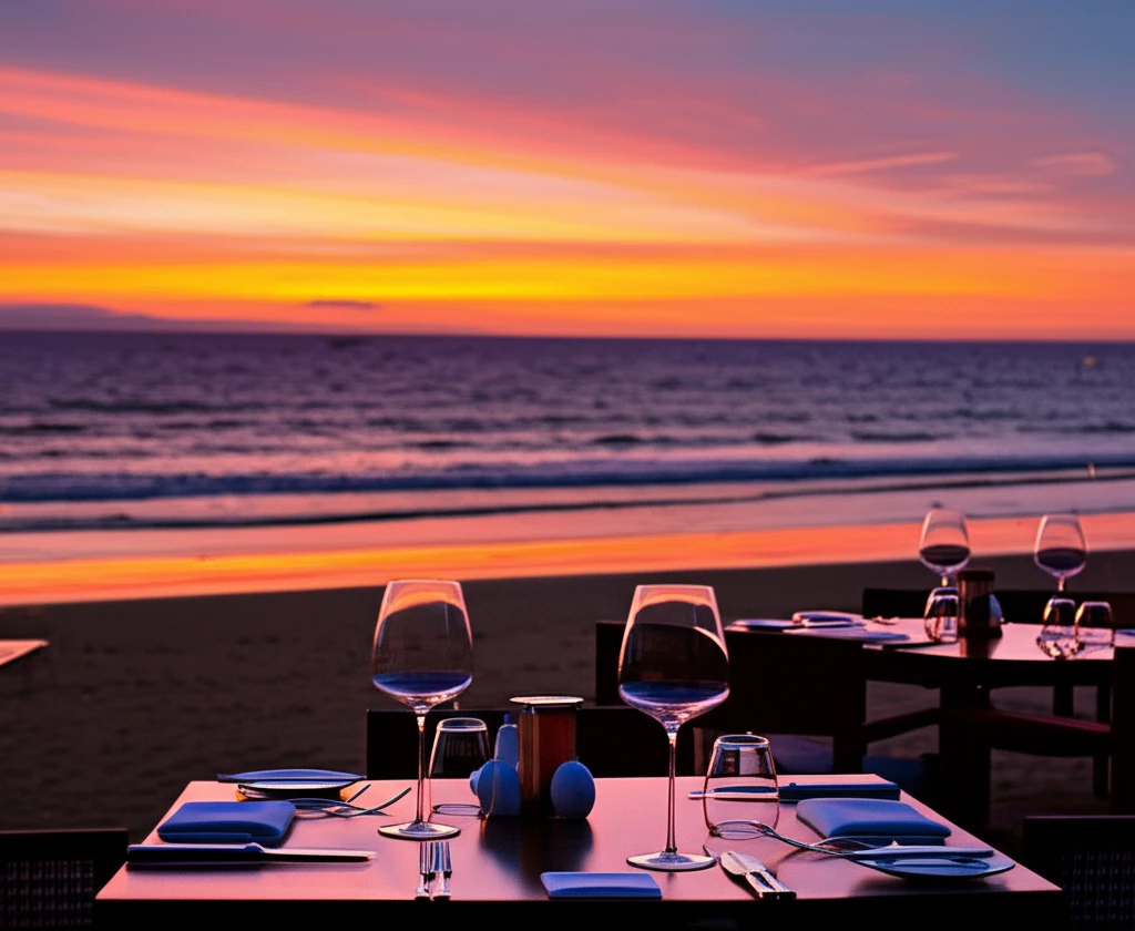 발리 해변 레스토랑 이미지