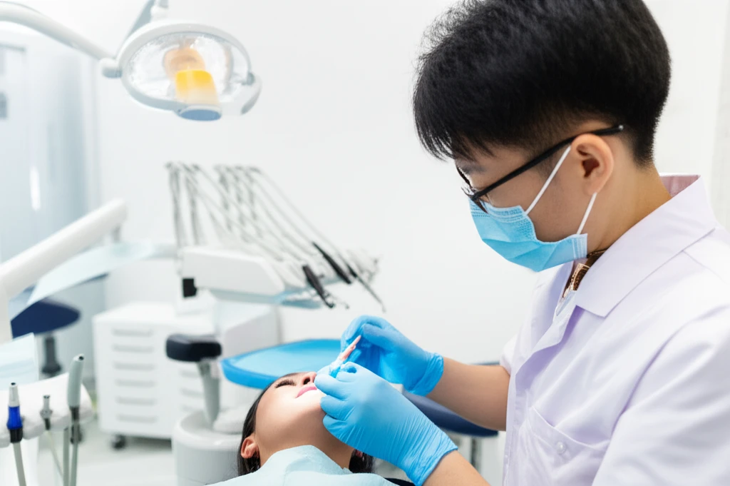 전문가 미백 시술 과정 이미지