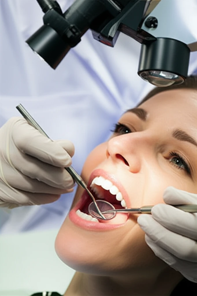 치실과 치간 칫솔 사용 이미지