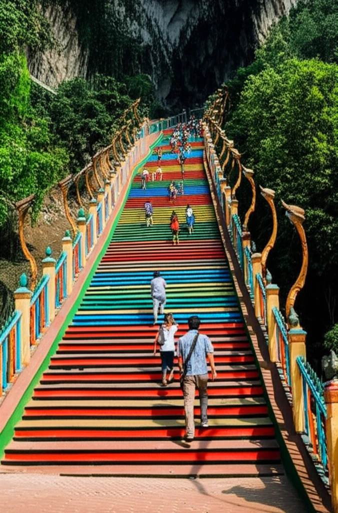 바투 동굴 계단 이미지