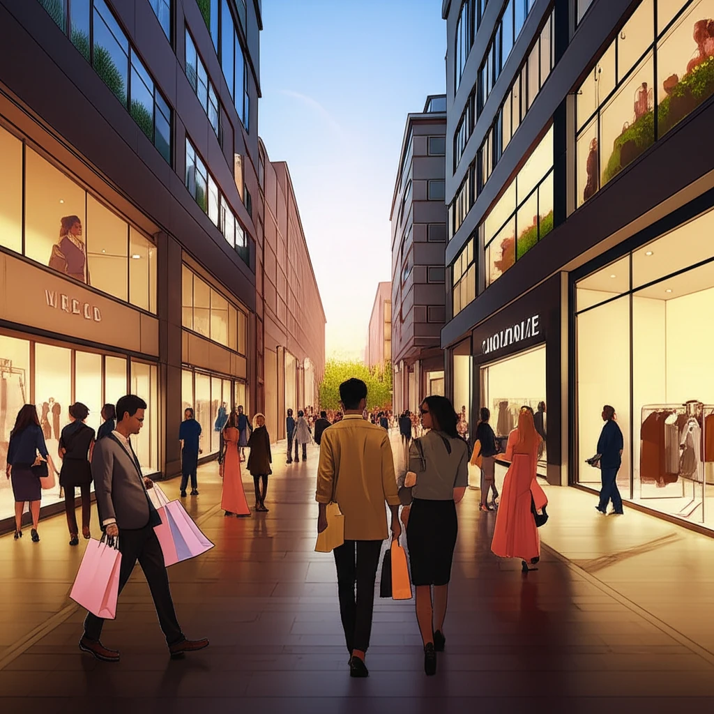 서울의 세련된 거리 풍경