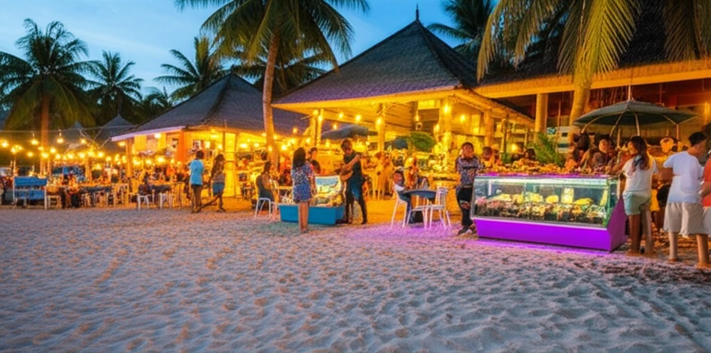 알로나 비치의 신선한 해산물 플래터