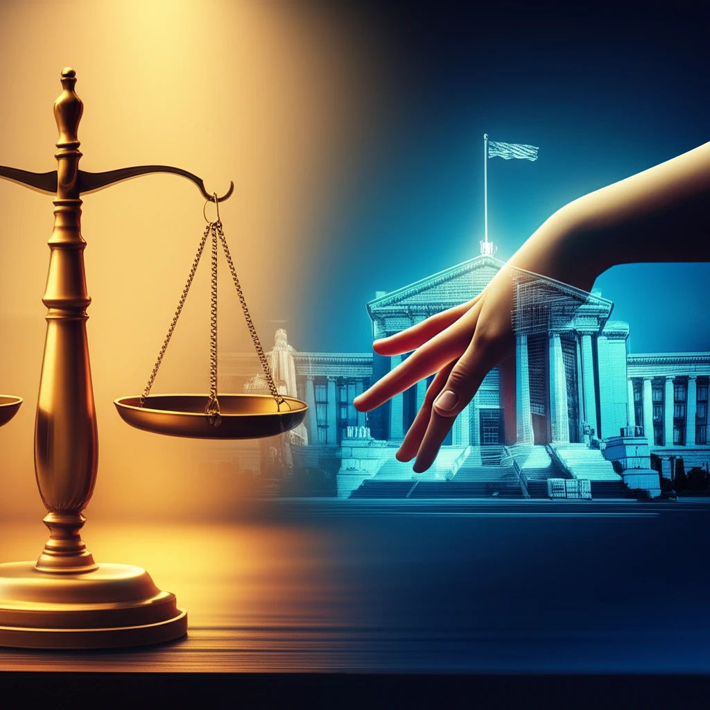 법률 서비스 정책의 가치를 상징하는 이미지