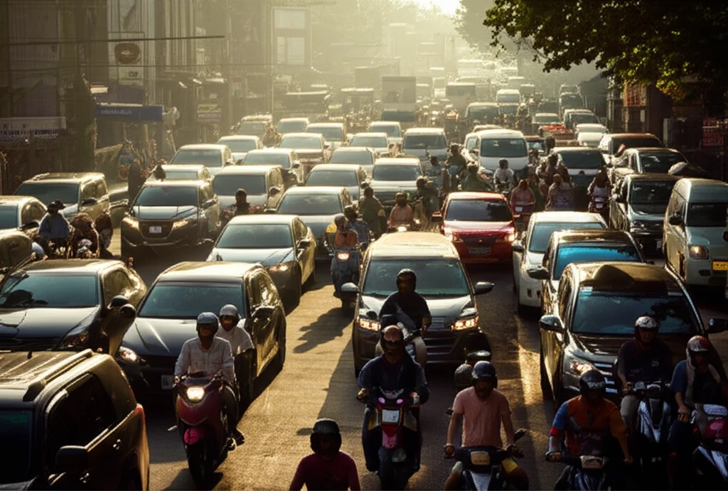 꾸따 교통 체증