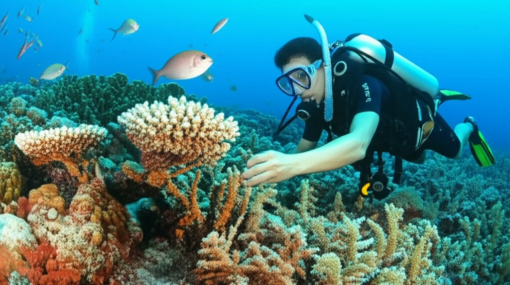 산호초 복원 작업