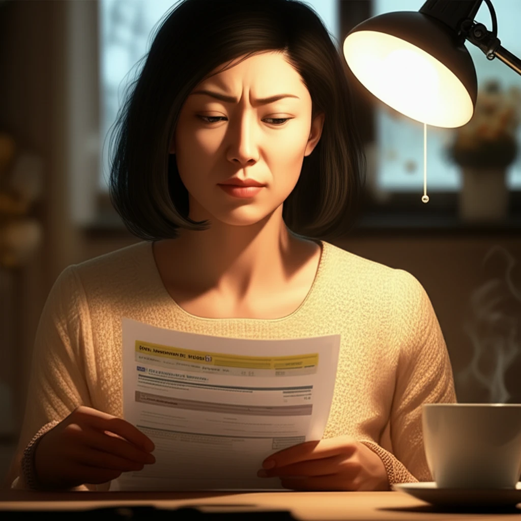 보험 약관을 읽는 이미지