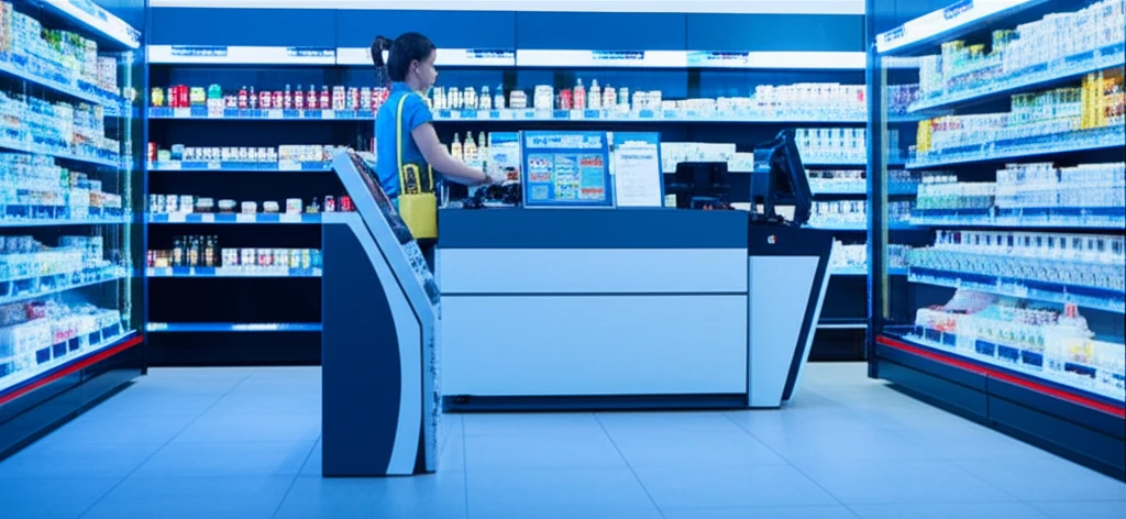 스마트기술이 적용된 매장 풍경 이미지