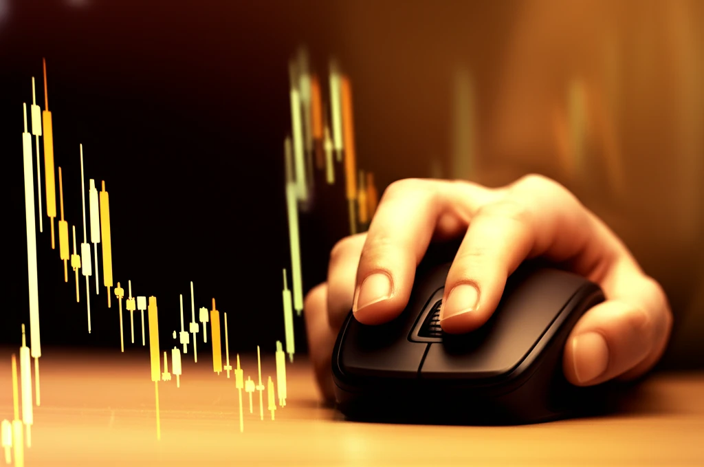 투자 차트를 분석하는 이미지