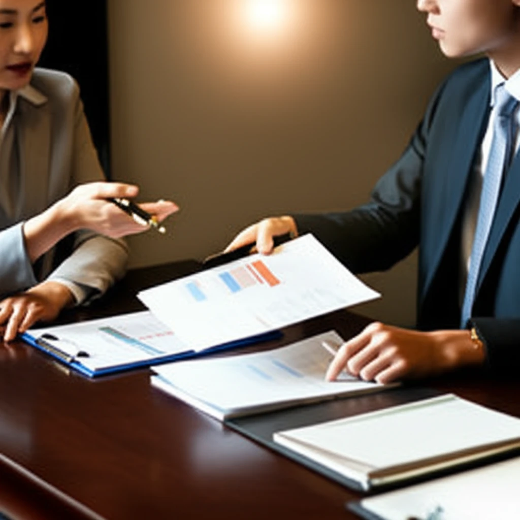 대출 상담 후 기뻐하는 사람