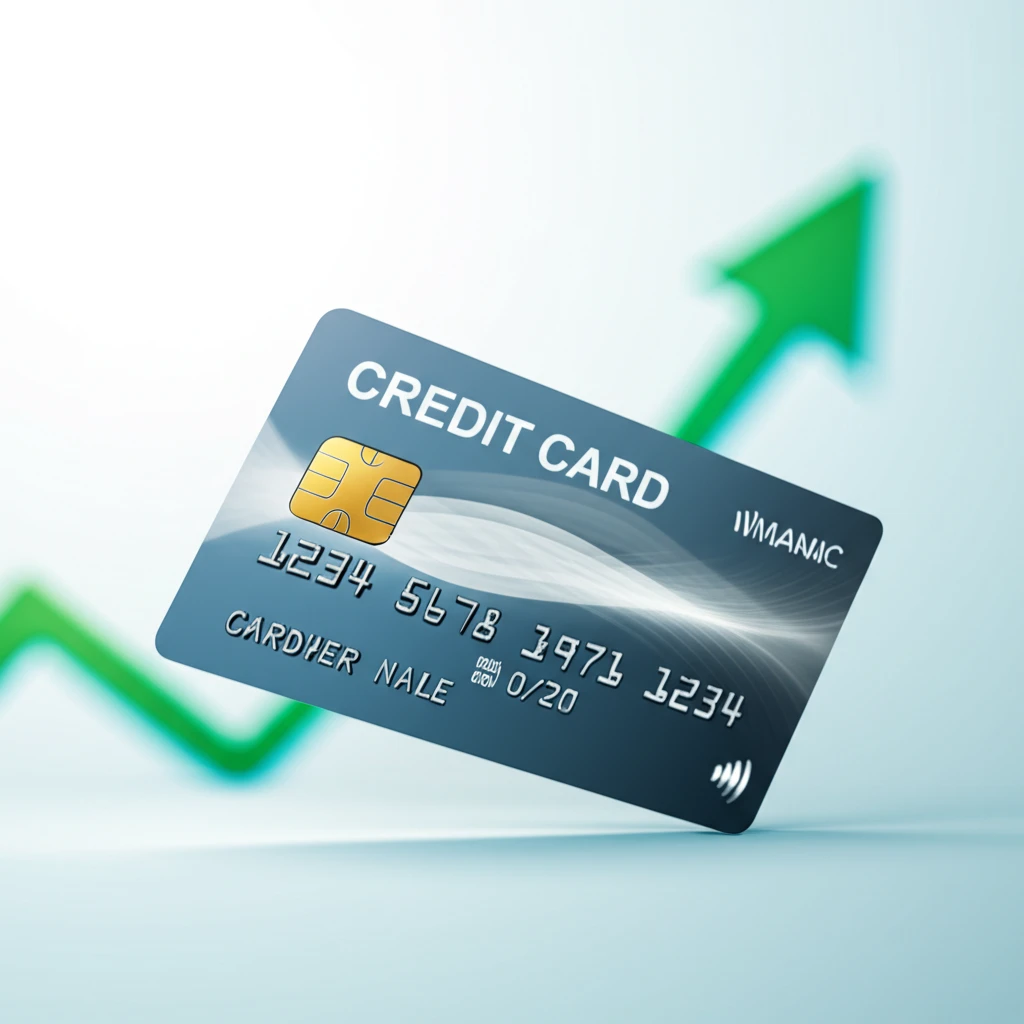 신용카드와 신용점수 그래프 이미지