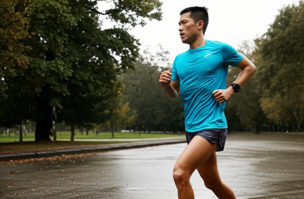 일관된 달리기 루틴을 지키는 모습