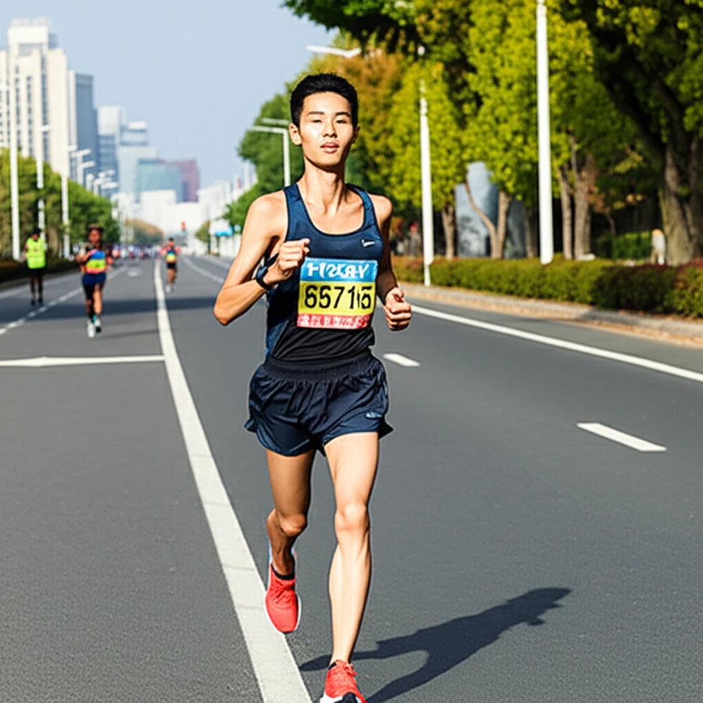 본론2 이미지 1: 주자들이 평지 코스를 달리는 모습