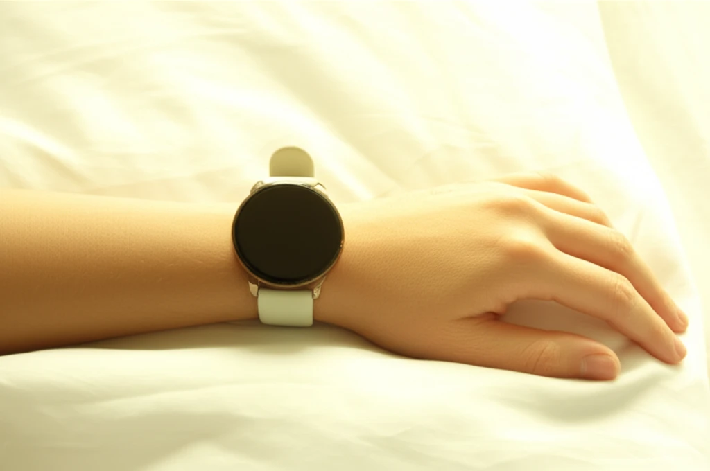 러닝워치로 아침에 HRV를 측정하는 모습