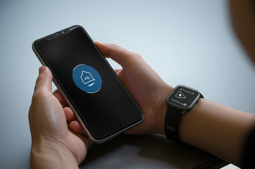 러닝워치 앱 인터페이스에서 리마인더 설정 메뉴를 찾는 화면