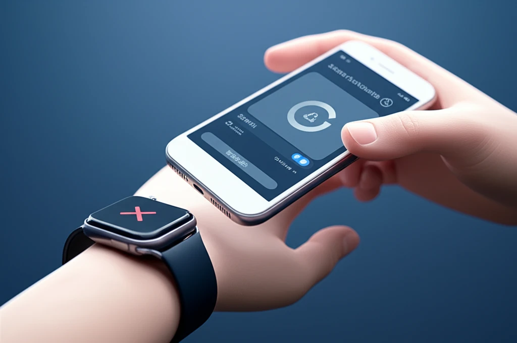 러닝워치와 스마트폰 앱 연결 설정 화면