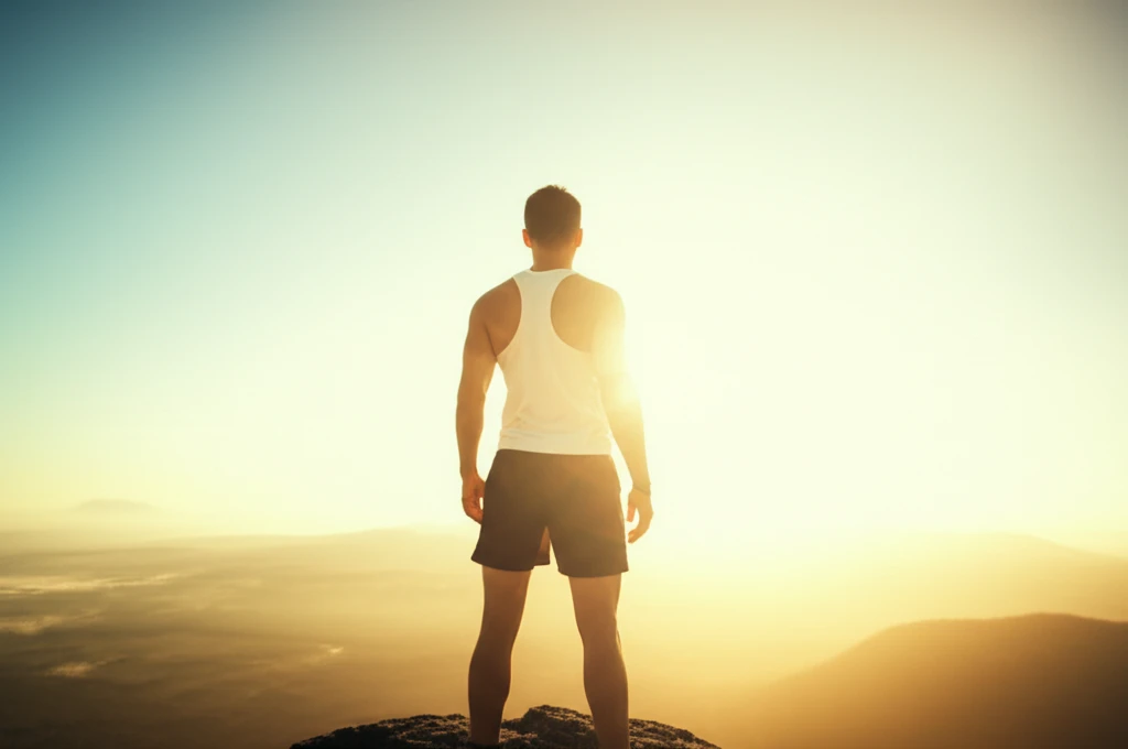 러닝으로 자신감을 얻는 과정을 나타내는 개념 이미지